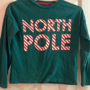Mini Boden green North Pole shirt 9-10y